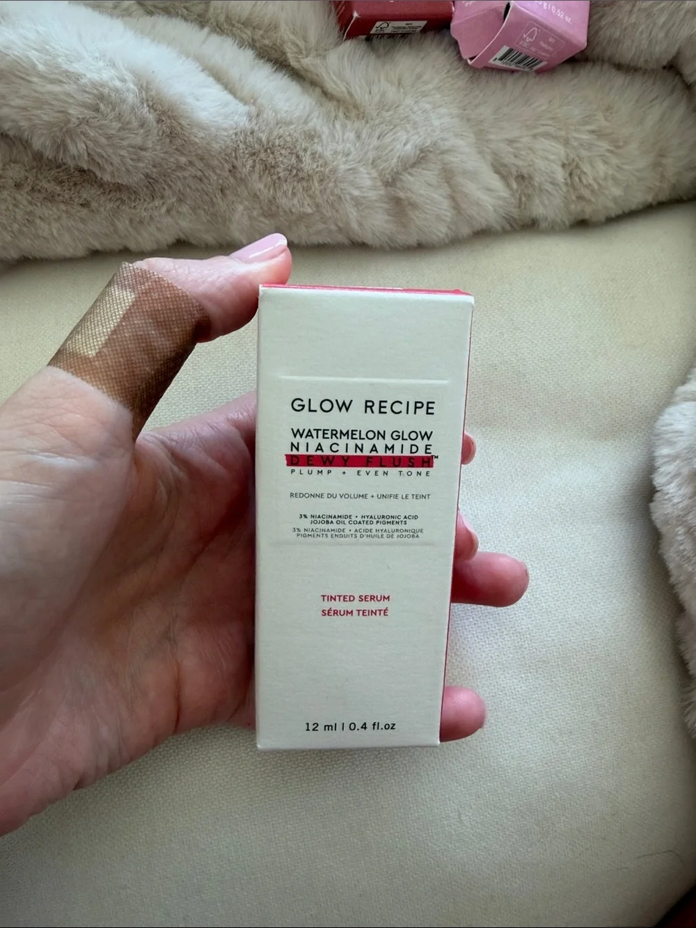 Glow recipe watermelon glow dewy flush tinted serum blush ! In cherry flush!